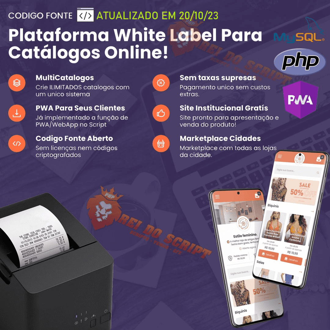 Plataforma Php Para Catálogos Online Multi Lojas White Label