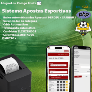 Script Apostas Esportiva/Banca Esportiva Pré-Jogos Código Fonte
