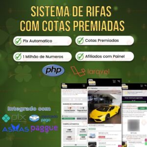 Script de Rifas em php/laravel Com Cotas Premiadas
