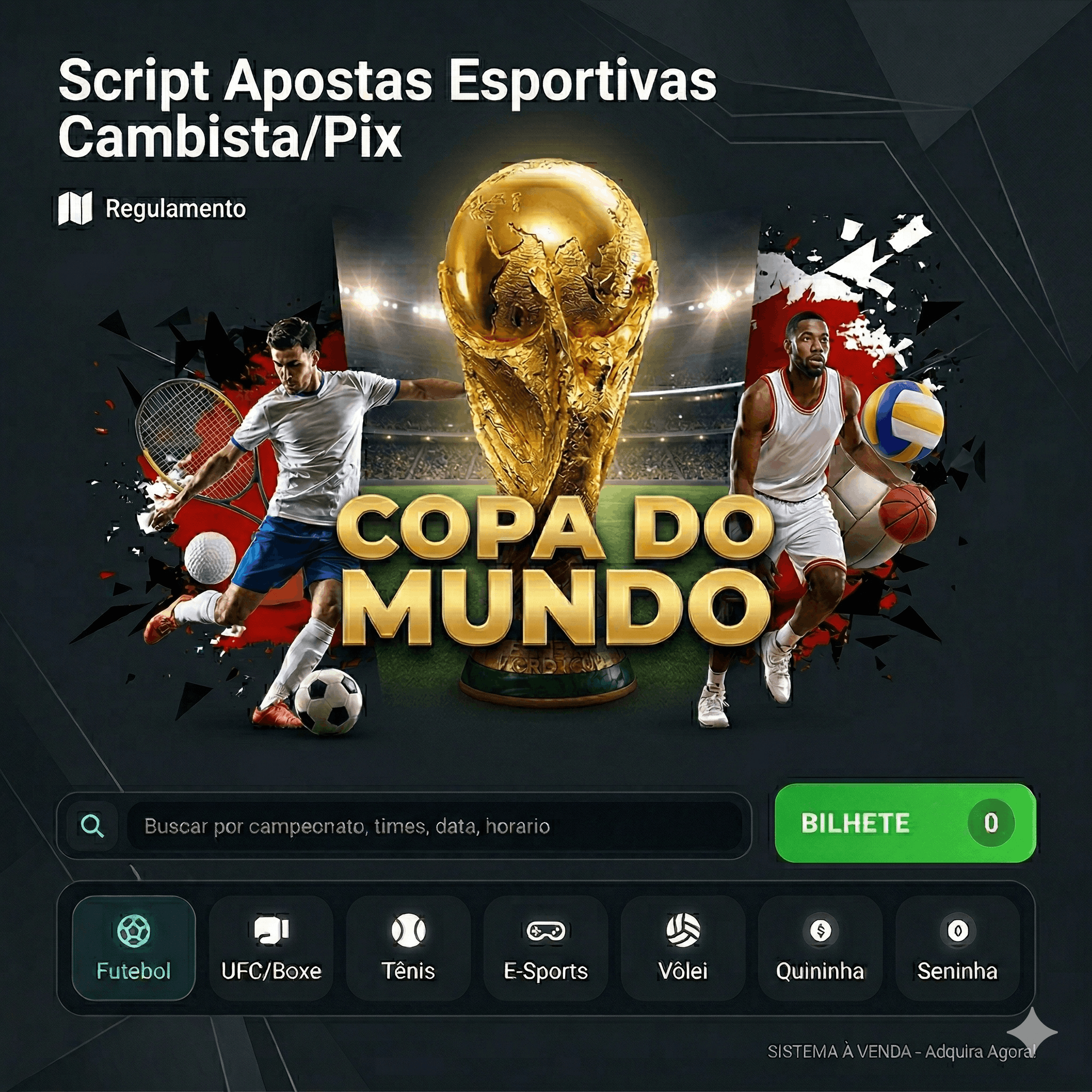 Script Apostas Esportivas Cambista/Pix